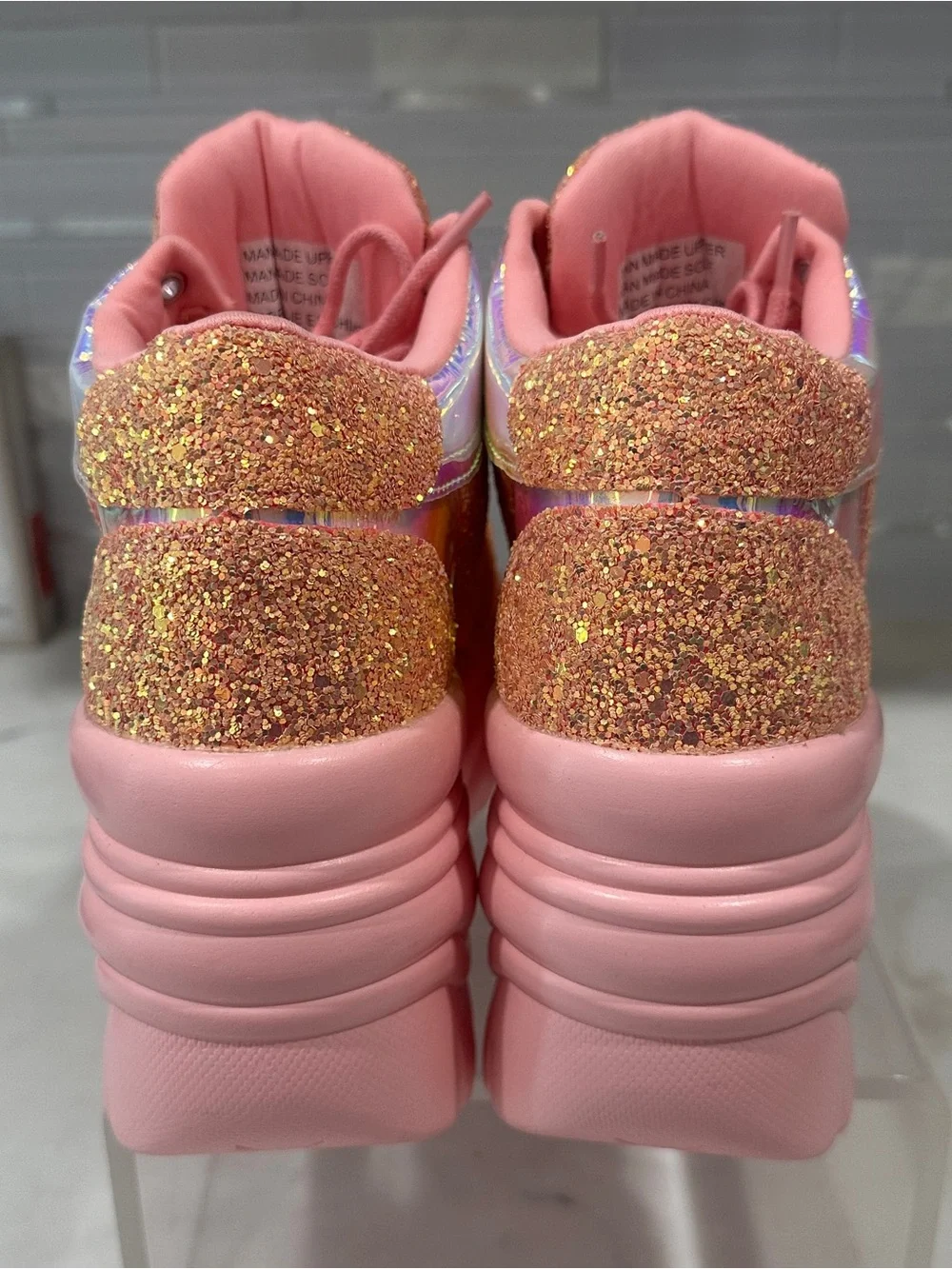 NWOT YRU Matrixx Pink Platform Sneakers | Size 6